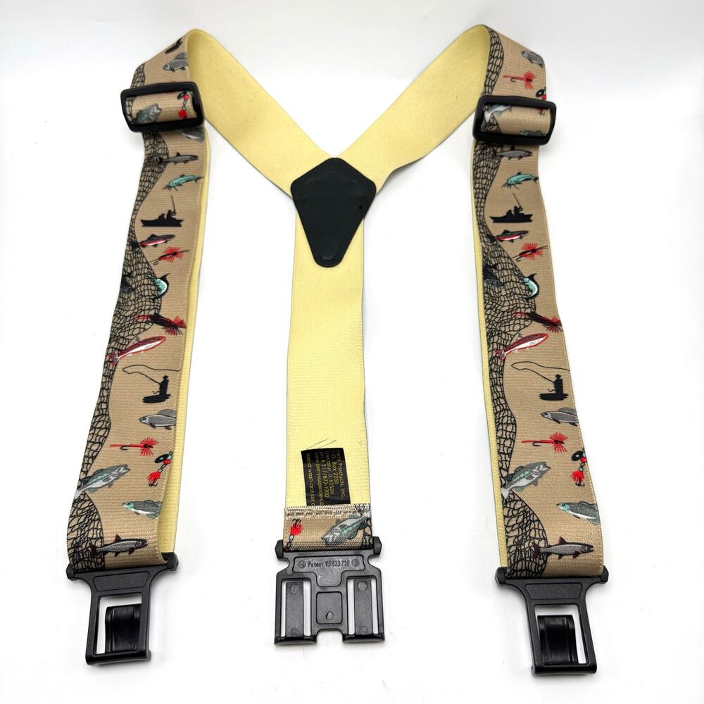 Perry Fishing Suspenders Perry Hook Attachment Fisherman Angler Novelty Outdoor